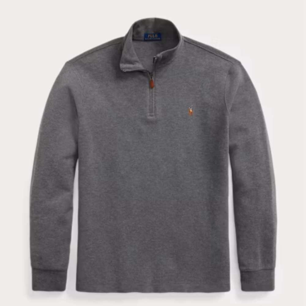 Polo Ralph Lauren, Quarter Zip Pullover, Grey, Men’s Size Large